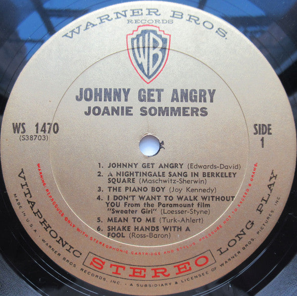 Joanie Sommers : Johnny Get Angry (LP, Album)