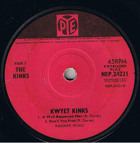 The Kinks : Kwyet Kinks (7", EP)