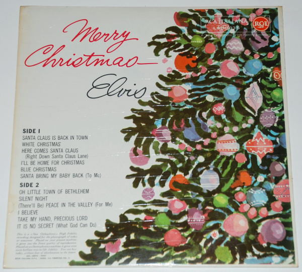 Elvis Presley : Elvis' Christmas Album (LP, Album, Mono, RE)