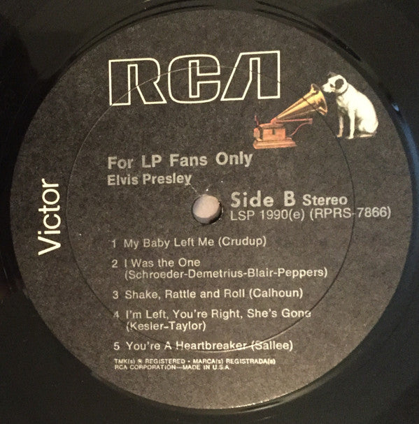 Elvis Presley : For LP Fans Only (LP, Comp, RE)