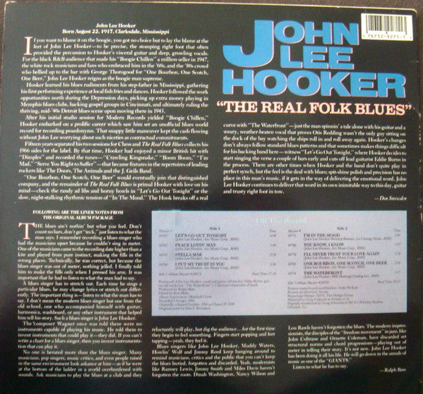 John Lee Hooker : The Real Folk Blues (LP, Album, RE)
