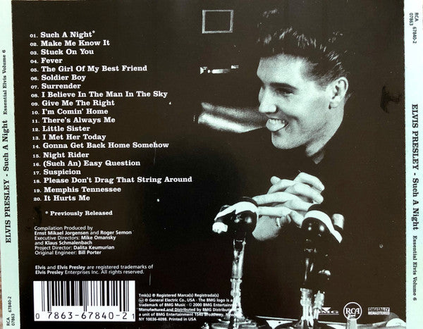 Elvis Presley : Such A Night : Essential Elvis Volume 6 (CD, Album, RM, Cin)