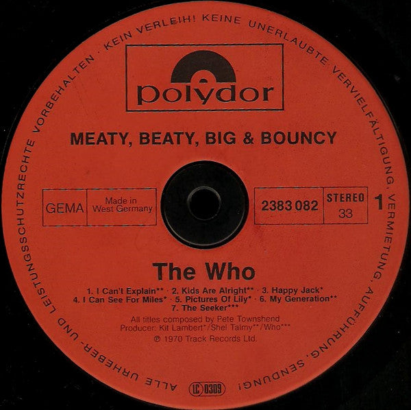 The Who : Meaty, Beaty, Big & Bouncy (LP, Comp, RP, Gat)