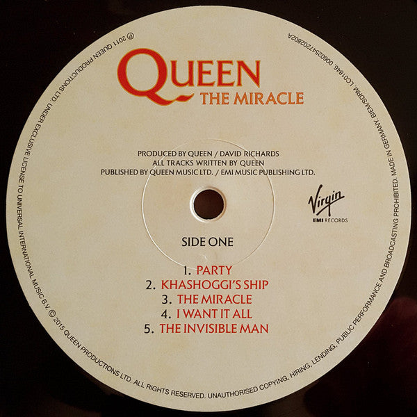 Queen : The Miracle (LP, Album, RE, RM, 180)