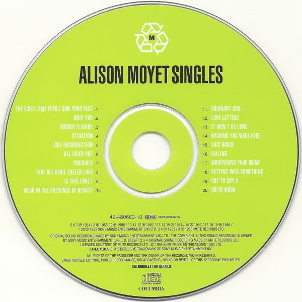 Alison Moyet : Singles (CD, Comp)