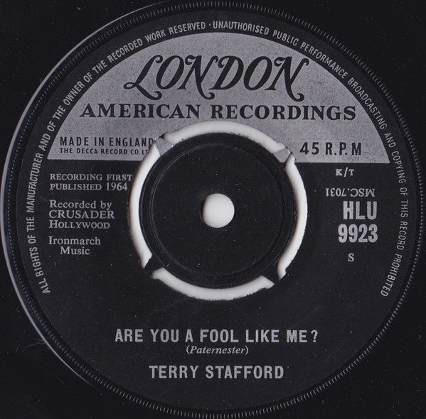 Terry Stafford : Follow The Rainbow (7")