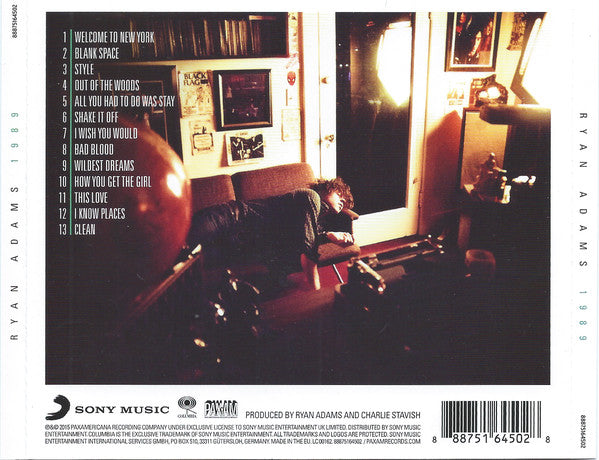 Ryan Adams : 1989 (CD, Album)