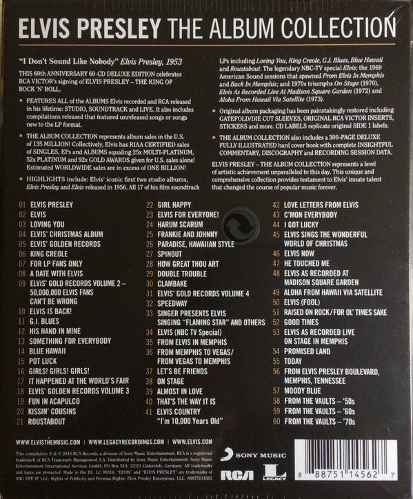 Elvis Presley : The Album Collection (Box, Comp + 46xCD, Album, RE + 11xCD, Comp, RE + 3)