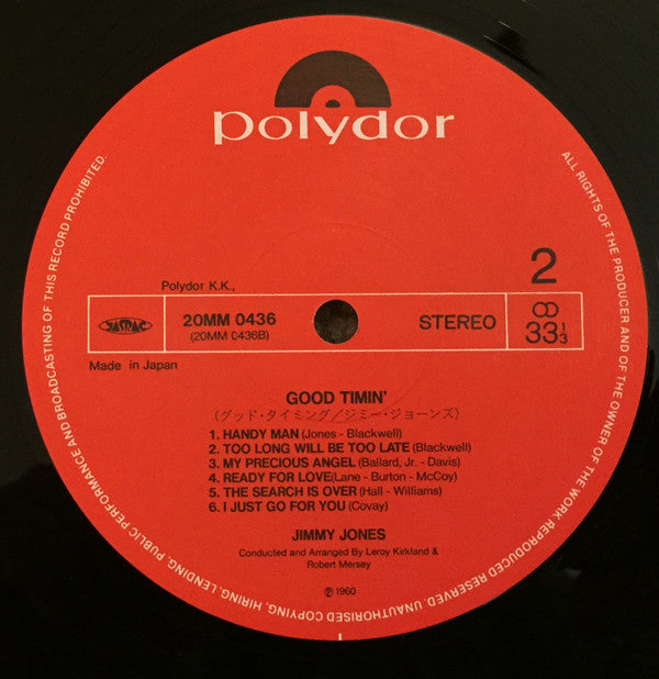 Jimmy Jones : Good Timin' (LP, Album, RE)