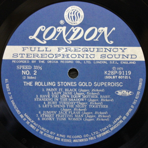 The Rolling Stones : Gold Super Disc (LP, Comp)