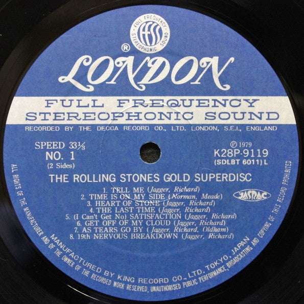 The Rolling Stones : Gold Super Disc (LP, Comp)