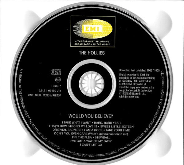 The Hollies : Would You Believe? (CD, Album, Mono, RE, Dig)