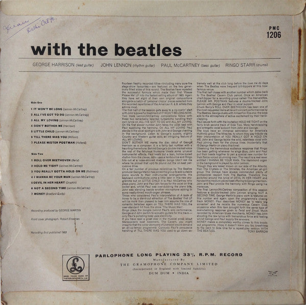 The Beatles : With The Beatles (LP, Album, Mono)