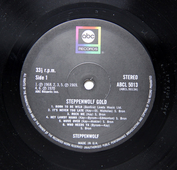 Steppenwolf : Gold (Their Great Hits) (LP, Comp, RE, RP)