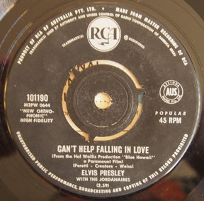 Elvis Presley : Can't Help Falling In Love / Rock-A-Hula Baby (7", Single, 3 P)