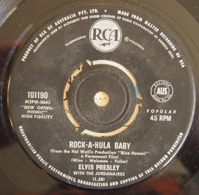 Elvis Presley : Can't Help Falling In Love / Rock-A-Hula Baby (7", Single, 3 P)