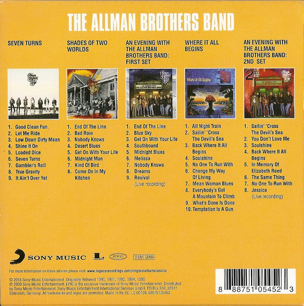 The Allman Brothers Band : Original Album Classics (5xCD, Album, RE + Box, Comp)