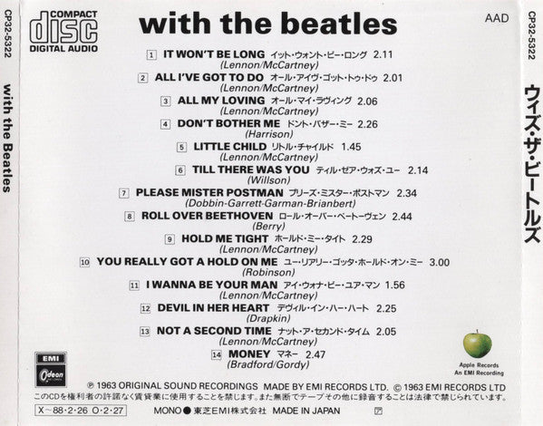 The Beatles : With The Beatles (CD, Album, Mono, RE)