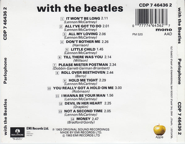 The Beatles : With The Beatles (CD, Album, Mono, RE, RP)