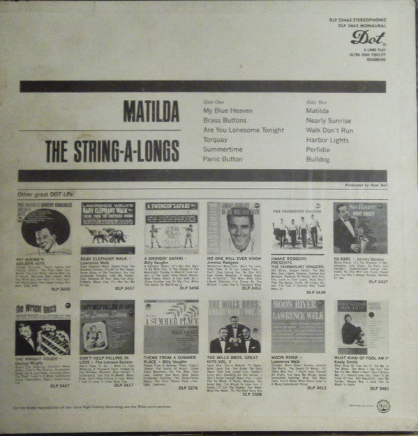The String-A-Longs : Matilda (LP, Album, Mono)