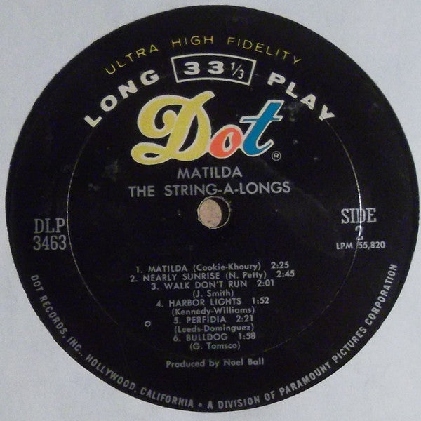 The String-A-Longs : Matilda (LP, Album, Mono)