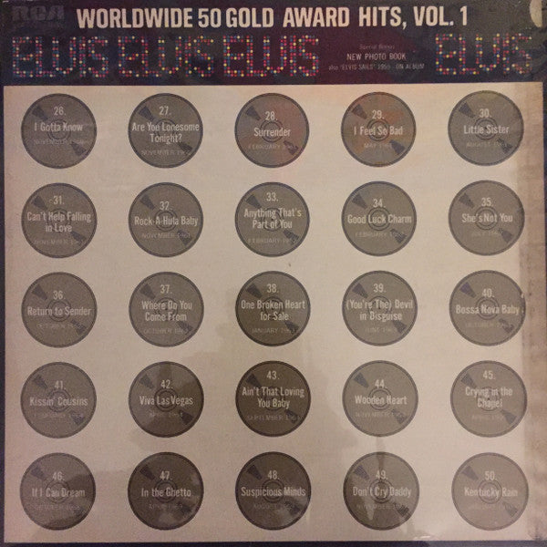 Elvis Presley : Worldwide 50 Gold Award Hits, Vol. 1 (4xLP, Comp, Mono + Box)