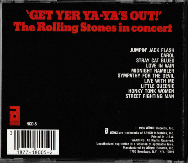 The Rolling Stones : Get Yer Ya Ya's Out  (CD, Album, RE, RM)