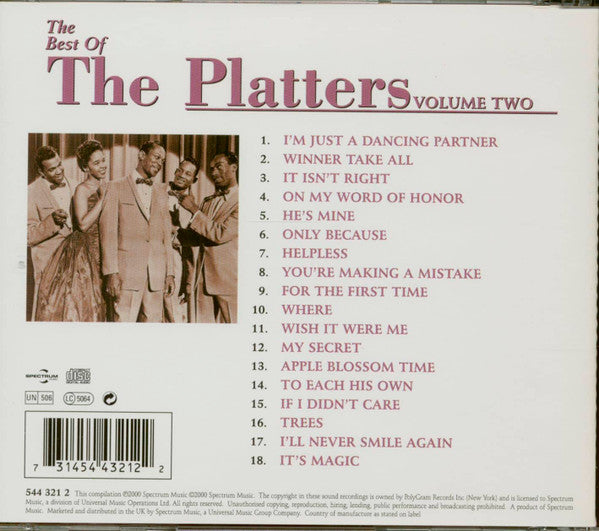 The Platters : The Best Of The Platters - Volume Two (CD, Comp)