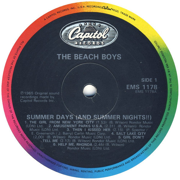 The Beach Boys : Summer Days (And Summer Nights!!) (LP, Album, RE, RM, DMM)