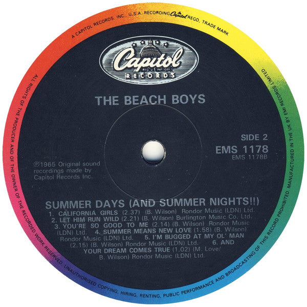The Beach Boys : Summer Days (And Summer Nights!!) (LP, Album, RE, RM, DMM)