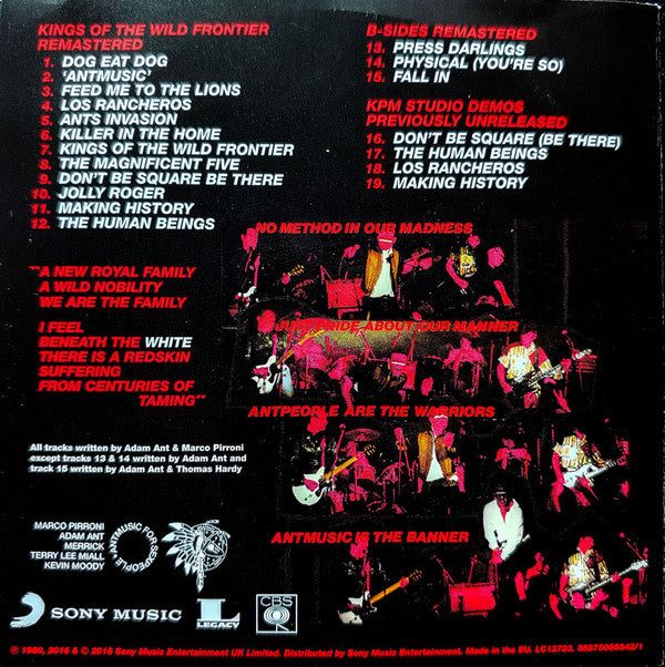 Adam And The Ants : Kings Of The Wild Frontier (Box, Dlx + CD, Album, RE, RM + CD + DVD-V, Comp, N)