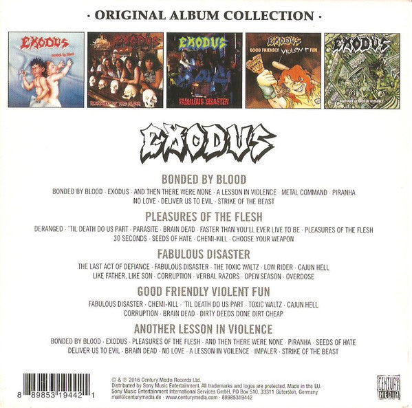 Exodus (6) : Original Album Collection: Discovering Exodus (Comp, Ltd, Sli + CD, Album, RE, Car + CD, Album, R)