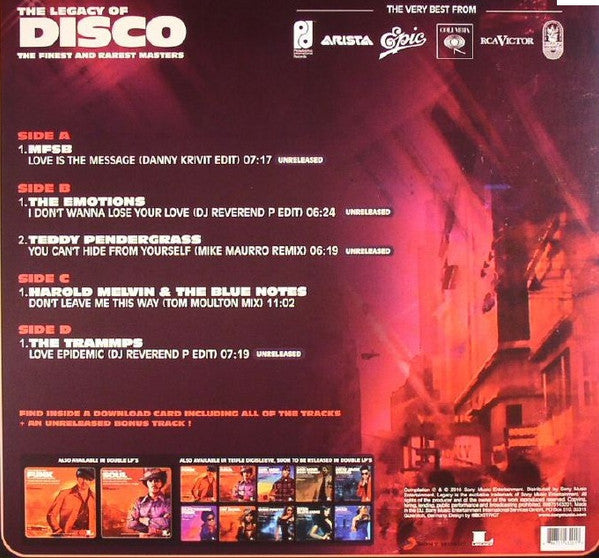 Various : The Legacy Of Disco (2x12", Comp, M/Print, Blu)