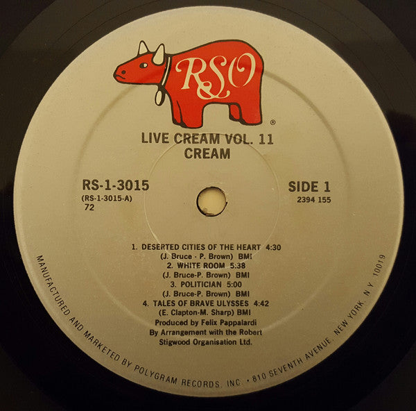 Cream (2) : Live Cream Volume II (LP, Album, RE, 72/)