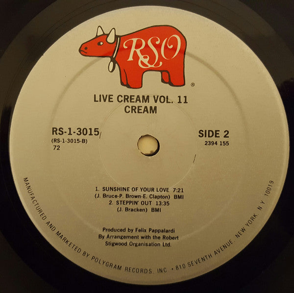 Cream (2) : Live Cream Volume II (LP, Album, RE, 72/)