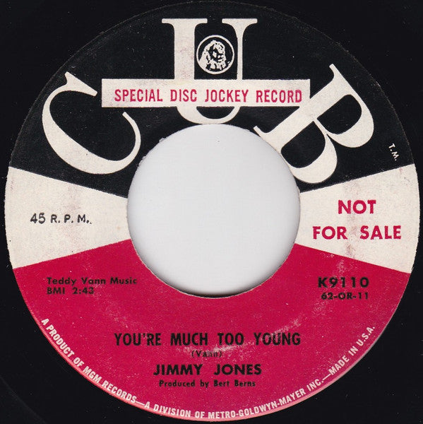 Jimmy Jones : You're Much Too Young (7", Single, Promo)