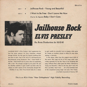 Elvis Presley : Jailhouse Rock (7", EP, RE)