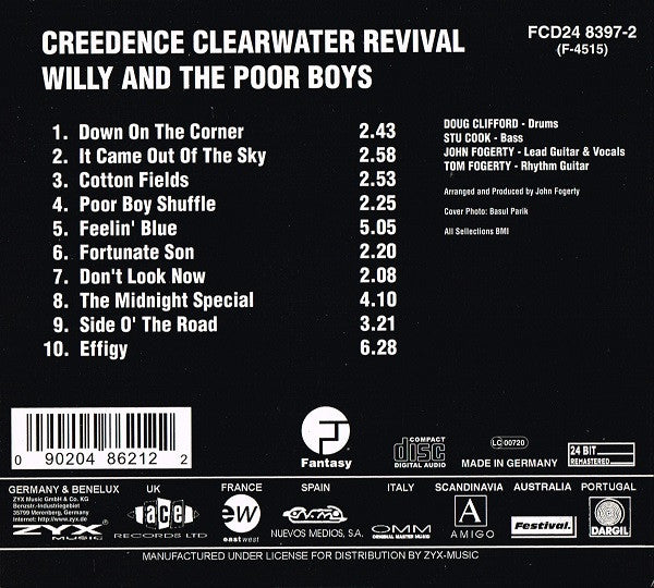 Creedence Clearwater Revival : Willy And The Poor Boys (CD, Album, RE, RM, Dig)