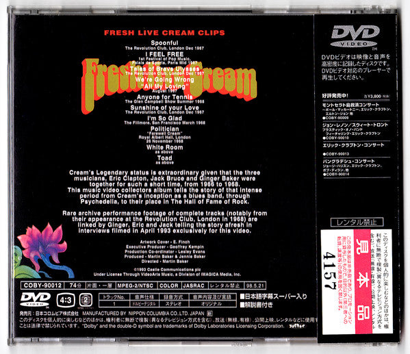 Cream (2) : Fresh Live Cream (DVD-V, Promo, NTSC)
