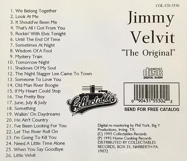 Jimmy Velvit : The Original Jimmy Velvit (CD, Comp)