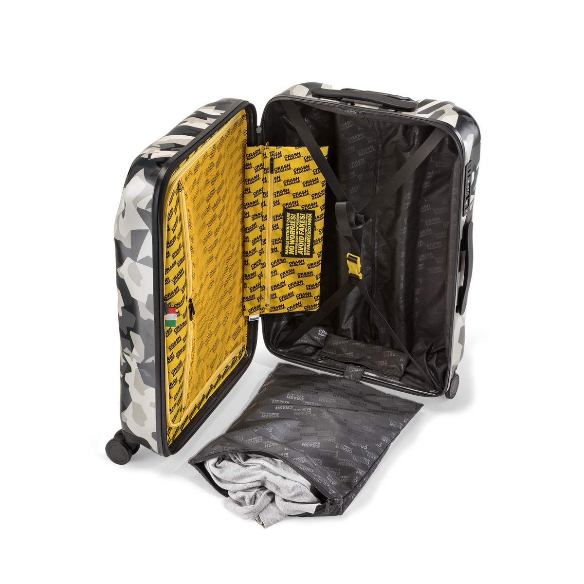 Icon, Camo Medium 4 Wheels Suitcase | Crash Baggage - Wake Concept Store  