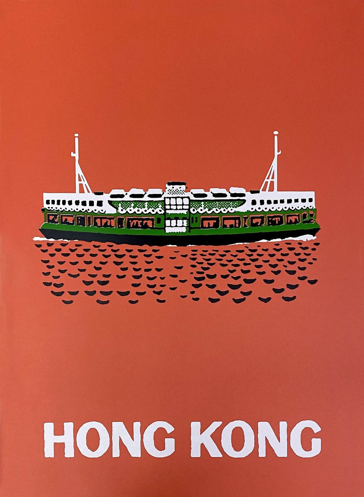 Star Ferry Silkscreen Art Prints | Tiny Island - Wake.HK 