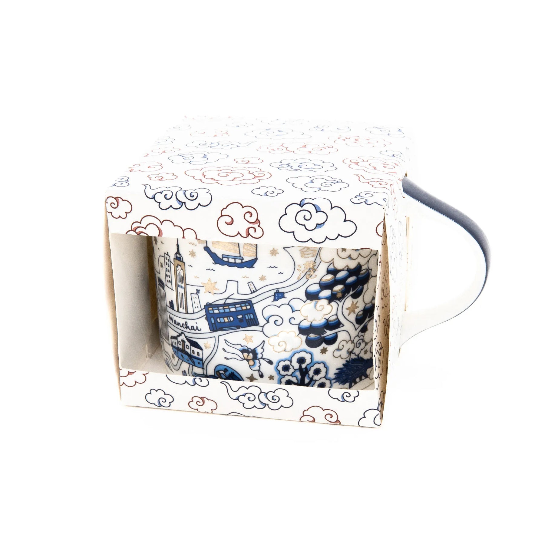 Hong Kong Willow Festive Mug, Blue And Silver by Faux | Young Soy - Wake Concept Store  