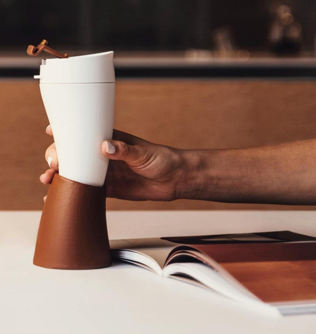 GOAT Coffee Mug Real Leather 12oz / 350ml | Goat Story - Wake Concept Store  