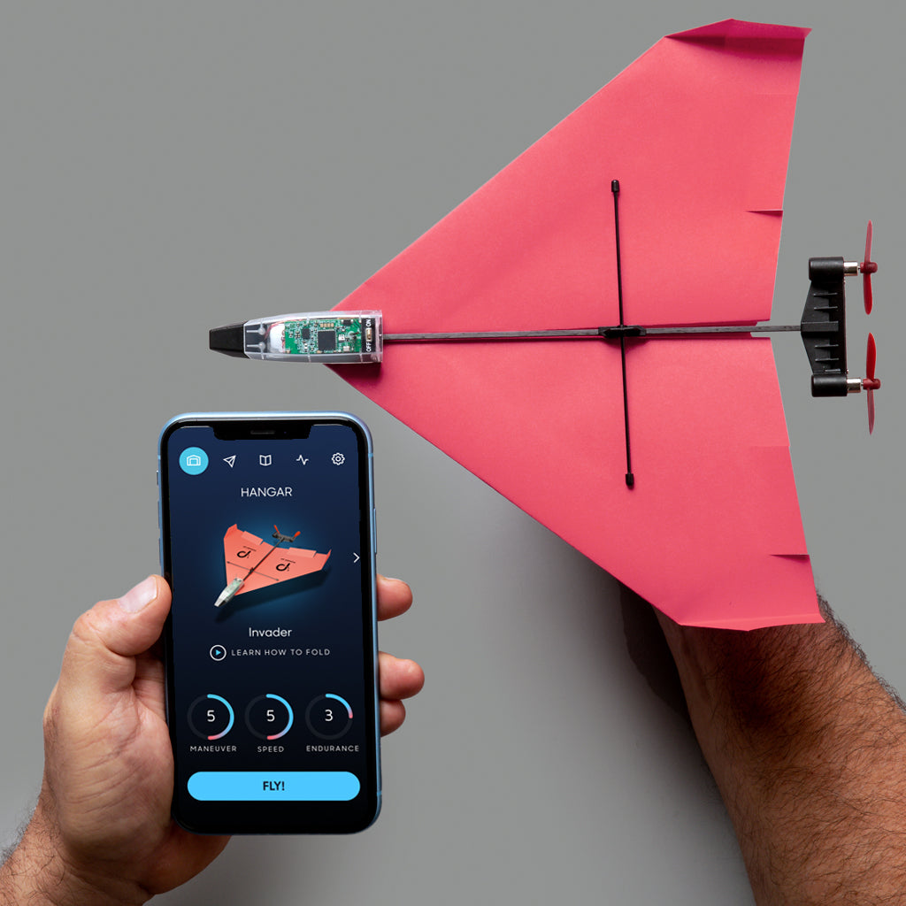 PowerUp 4.0 App Controlled Paper Airplane | PowerUp - Wake.HK 