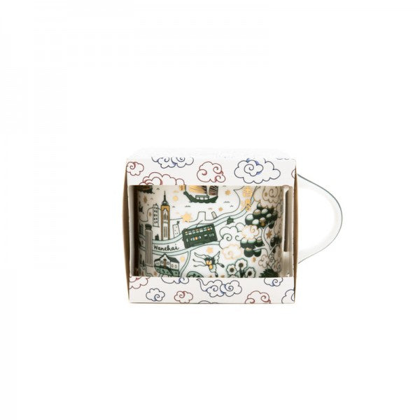 Hong Kong Willow Festive Mug, Green And Gold by Faux | Young Soy - Wake Concept Store  