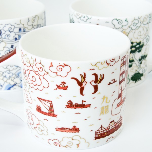 Hong Kong Willow Festive Mugs, Set Of 3 by Faux | Young Soy - Wake Concept Store  