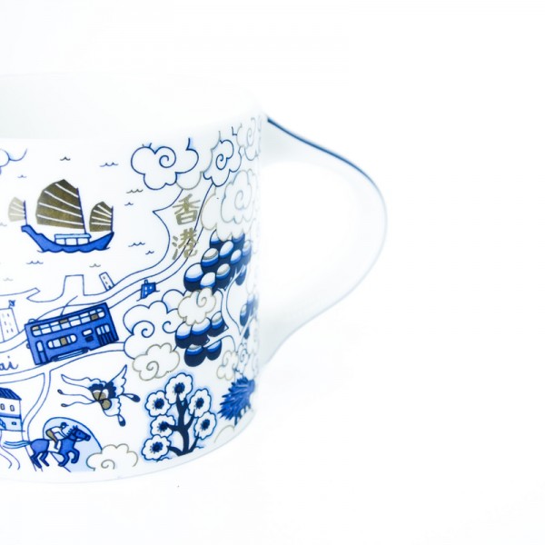 Hong Kong Willow Festive Mug, Blue And Silver by Faux | Young Soy - Wake Concept Store  