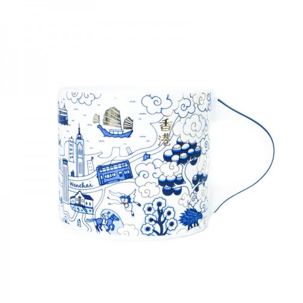 Hong Kong Willow Festive Mug, Blue And Silver by Faux | Young Soy - Wake Concept Store  