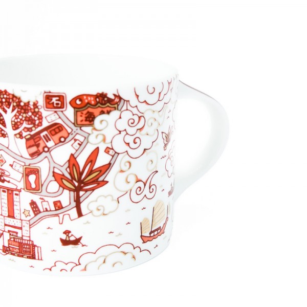 Hong Kong Willow Festive Mug, Red And Gold by Faux | Young Soy - Wake Concept Store  